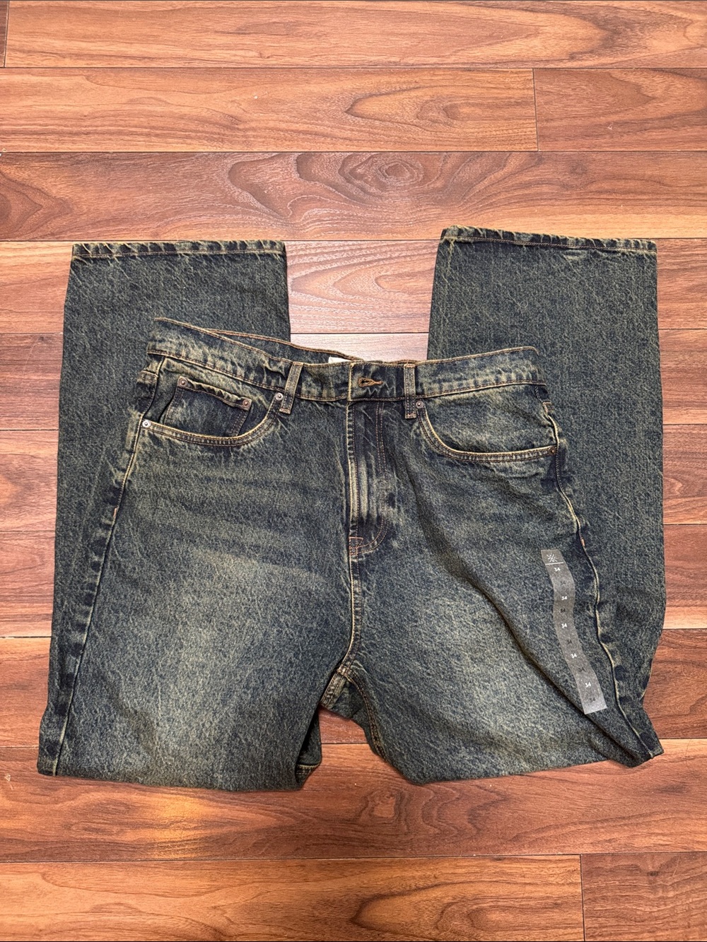Washed Black/blue baggy Y2K Jeans